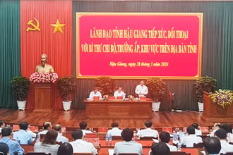 Quang cảnh buổi tiếp xúc, đối thoại.
