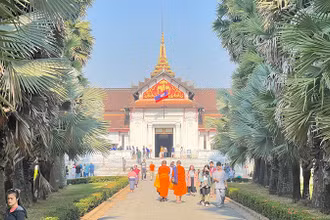Bảo tàng Cung điện Hoàng gia ở cố đô Luang Prabang, Lào. (Ảnh: Hải Tiến)