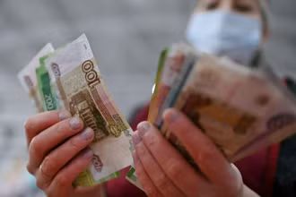 Đồng ruble của Nga. (Ảnh: Reuters)