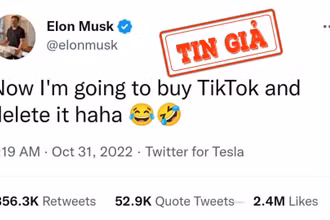 "Elon Musk sắp mua TikTok" là tin giả