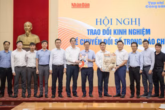 Báo Nhân Dân và Tạp chí Cộng sản trao đổi kinh nghiệm về chuyển đổi số báo chí