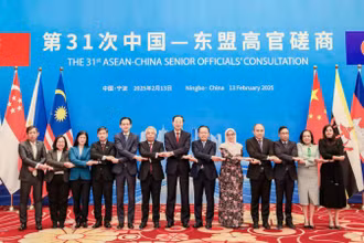 Các đại biểu tham dự cuộc họp Tham vấn quan chức cao cấp ASEAN-Trung Quốc lần thứ 31. Ảnh: Bộ Ngoại giao Việt Nam