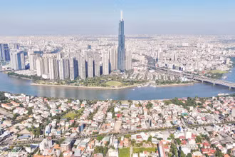 Một góc đô thị Thành phố Hồ Chí Minh hôm nay. (Ảnh: Thế Anh) 