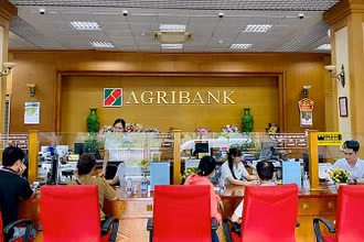 Khách hàng giao dịch tại chi nhánh Ngân hàng Agribank.