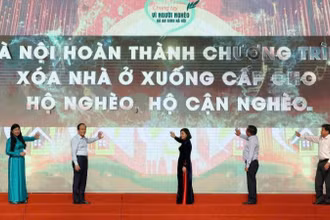 Hà Nội công bố hoàn thành Chương trình xóa nhà ở xuống cấp cho hộ nghèo, hộ cận nghèo trên địa bàn thành phố năm 2024.