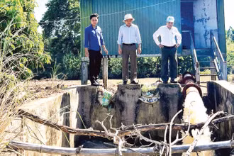 Công ty trách nhiệm hữu hạn một thành viên Quản lý công trình thủy lợi Đắk Lắk hỗ trợ máy bơm bơm nước chống hạn cho cây trồng trên địa bàn huyện Lắk.