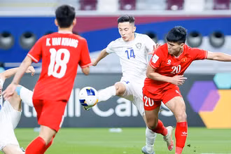 U23 Việt Nam trong trận gặp U23 Uzbekistan.