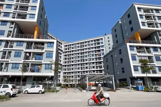Dự án nhà ở xã hội dành cho công nhân tại xã Kim Chung, huyện Ðông Anh, Hà Nội. (Ảnh THÀNH NGUYỄN)