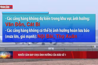 Nhiều sân bay chịu ảnh hưởng của bão số 1