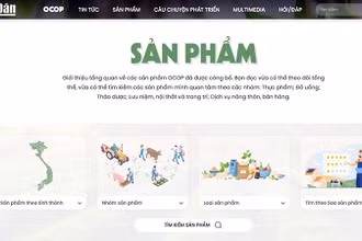Giao diện trang chủ Chuyên trang OCOP của Báo Nhân Dân.