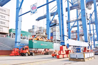 Vận chuyển hàng hóa xuất, nhập khẩu tại cảng Cát Lái (thành phố Thủ Đức, Thành phố Hồ Chí Minh).