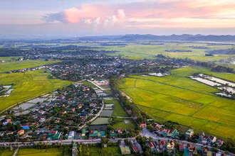Toàn cảnh làng Sen, quê nội của Bác Hồ. (Ảnh QUANG DŨNG)