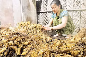 Sản phẩm bánh dừa Giồng Luông được cấp nhãn hiệu và đạt chứng nhận OCOP hạng 3 sao.