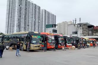 Bến xe Nước Ngầm sẵn sàng phục vụ hành khách dịp cao điểm Tết Nguyên đán.