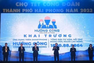 Khai trương App "Hướng Công - Công đoàn Hải Phòng" của Liên đoàn Lao động thành phố Hải Phòng.
