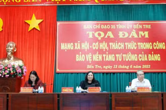 Lãnh đạo tỉnh Bến Tre chủ trì tọa đàm về công tác bảo vệ nền tảng tư tưởng của Đảng. 