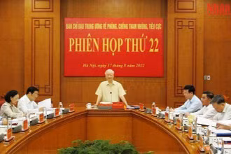 Tổng Bí thư Nguyễn Phú Trọng, Trưởng Ban Chỉ đạo phát biểu tại hội nghị.