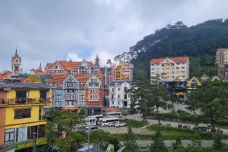 Trung tâm thị trấn du lịch Tam Đảo.