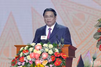 Thủ tướng Phạm Minh Chính đọc diễn văn tại Lễ kỷ niệm.