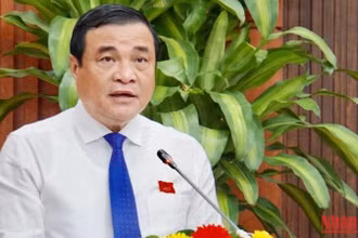 Đồng chí Phan Việt Cường phát biểu tại kỳ họp.