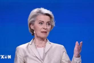 Chủ tịch Ủy ban châu Âu (EC) Ursula von der Leyen. ̣̣(Ảnh: THX/TTXVN) 