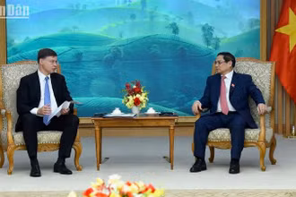 Thủ tướng Phạm Minh Chính tiếp Phó Chủ tịch Ủy ban châu Âu (EC) kiêm Cao ủy thương mại Liên minh châu Âu (EU) Valdis Dombrovski.