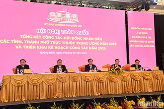 [Ảnh] Hội nghị toàn quốc tổng kết công tác Hội đồng nhân dân các tỉnh, thành phố trực thuộc Trung ương