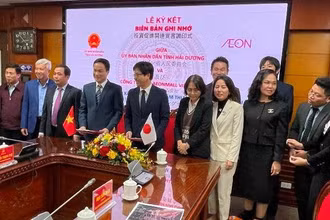 Ký kết văn bản ghi nhớ xây dựng Trung tâm AEON Việt Nam tại Hải Dương.