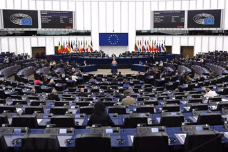 Một phiên họp Nghị viện châu Âu tại Strasbourg, Pháp, ngày 18/4/2023. (Ảnh: AFP/TTXVN)