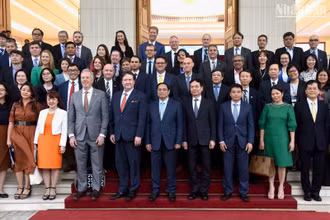 Thủ tướng Phạm Minh Chính cùng đoàn doanh nghiệp của Hội đồng Kinh doanh Hoa Kỳ-ASEAN.