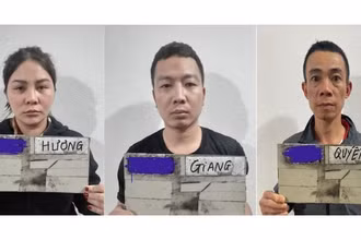 Các đối tượng Quyết, Giang và Hương.