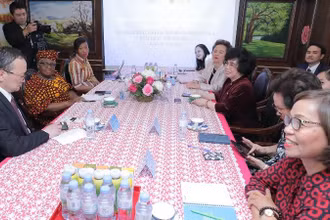Cuộc gặp giữa lãnh đạo Hiệp hội Nữ doanh nhân Việt Nam và Tổng Giám đốc WTO ngày 18/5/2023. 