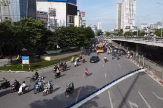 Nút giao tại Ngã Tư Sở đã “hạ nhiệt” trong thời gian gần đây.