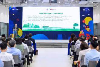 Toàn cảnh Hội thảo tập huấn Đường đến Phát thải ròng bằng 0 tại TP Hồ Chí Minh, ngày 25/2.