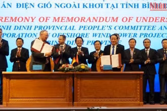 Quang cảnh hội nghị xúc tiến đầu tư doanh nghiệp Đức vào Bình Định. 