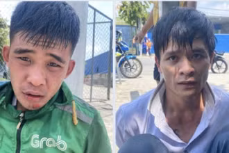 Hai đối tượng bị người dân khống chế.