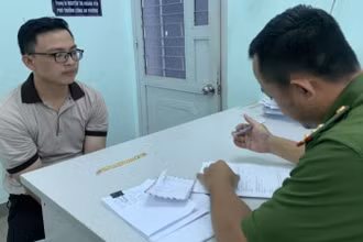 Đối tượng Nguyễn Minh Kiệt khai nhận hành vi phạm tội. 