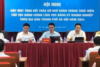Sở Kế hoạch và Đầu tư Hà Nội tổ chức hội nghị tháo gỡ khó khăn cho doanh nghiệp khi thực hiện thủ tục đăng ký. 
