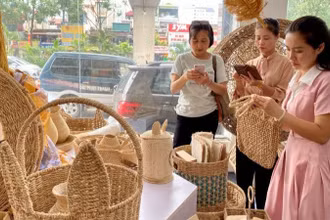 Khách tham quan tại triển lãm.