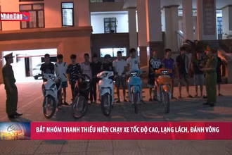 Bắt nhóm thanh thiếu niên chạy xe tốc độ cao, lạng lách, đánh võng