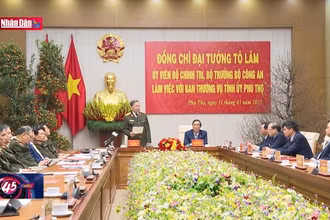 Đại tướng Tô Lâm làm việc tại Phú Thọ