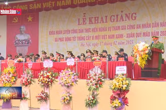 Khai giảng Khóa huấn luyện chiến sĩ công an nghĩa vụ 2023