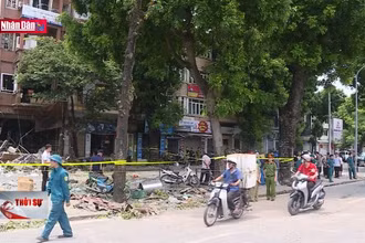 Nổ khí gas ở Hà Nội khiến nhiều người bị thương