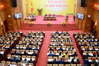 Toàn cảnh Kỳ họp thứ 9, Hội đồng nhân dân tỉnh Phú Thọ.