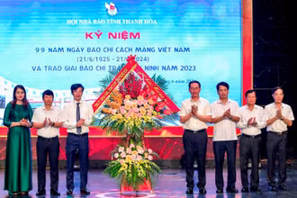 Tỉnh Thanh Hóa chúc mừng Hội Nhà báo và những người làm báo.
