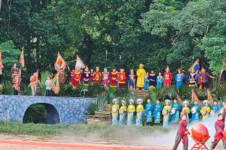 Một cảnh trong Lễ hội Lam Kinh.