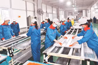 Sản xuất đồ điện gia dụng tại nhà máy của Tập đoàn Sunhouse, huyện Quốc Oai, Hà Nội. (Ảnh Đăng Anh)