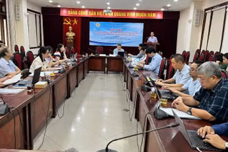 Quang cảnh hội thảo "Phát triển xã hội vùng biên giới đất liền theo hướng bền vững và định hướng giải pháp".