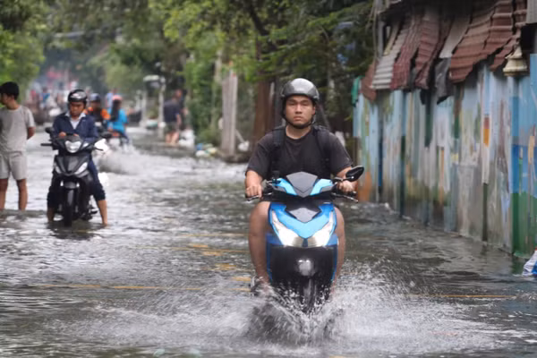 Bình Quới-Thanh Đa, một trong ba "rốn ngập" mà thành phố sẽ xử lý trong năm 2026. (Ảnh: THẾ ANH)