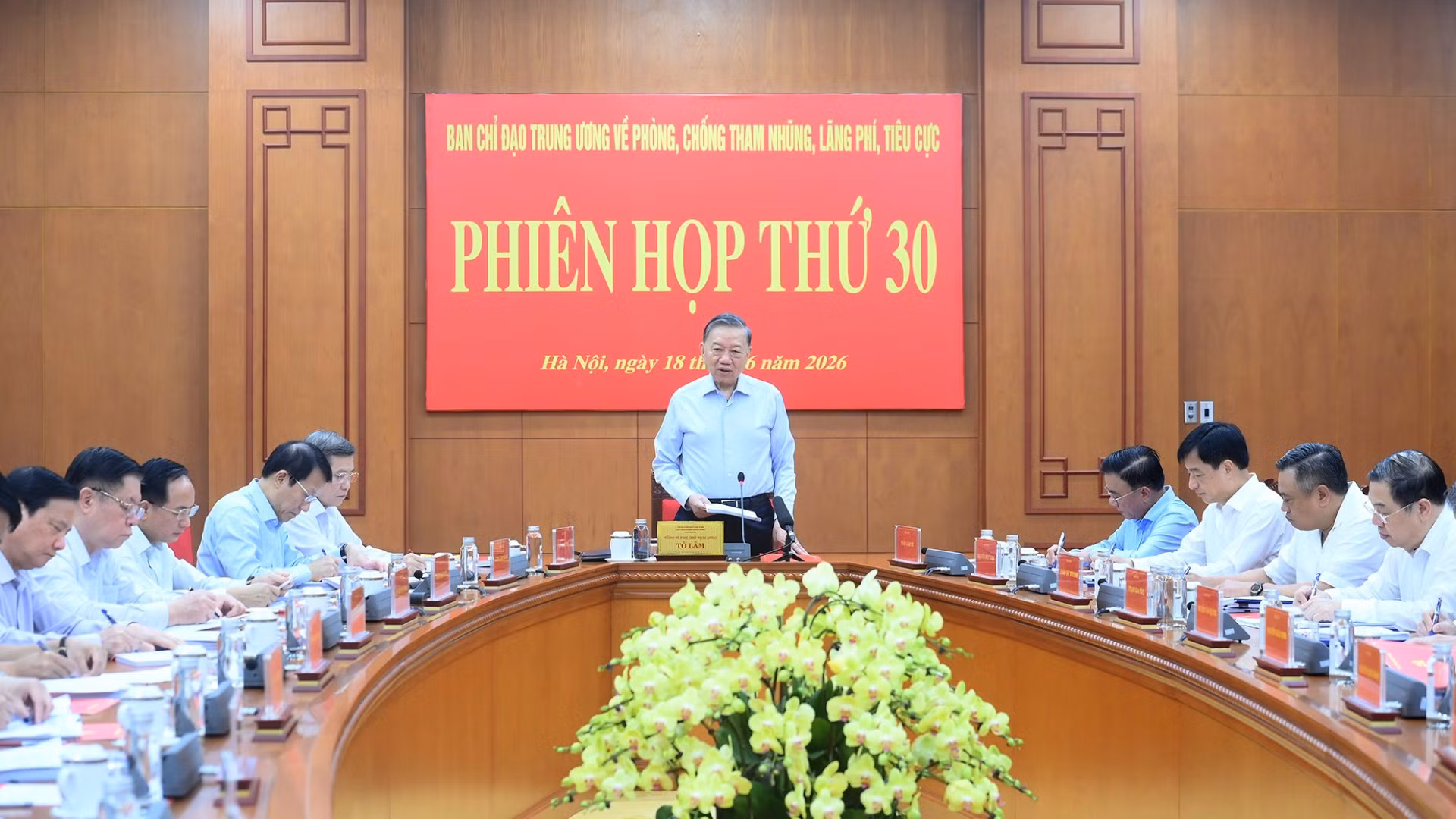 Tổng Bí thư, Chủ tịch nước Tô Lâm chủ trì Phiên họp thứ 30 của Ban Chỉ đạo Trung ương về phòng, chống tham nhũng, lãng phí, tiêu cực. (Ảnh: ĐĂNG KHOA)